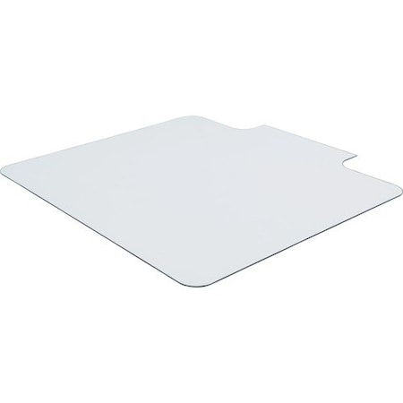 Lorell Chairmat, w/Lip, Tempered Glass, 1000 lb Cap, 45inx53in, Clear LLR82837